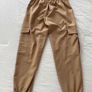 Zara Beige Pocket Side Cargo Trouser Pants